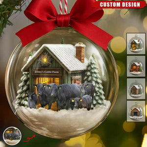 Personalized Farm Animal Christmas Ornament β Add Your Animal & Farm Title