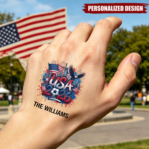 Personalized 2026 World Cup Country Tattoos - Custom Name