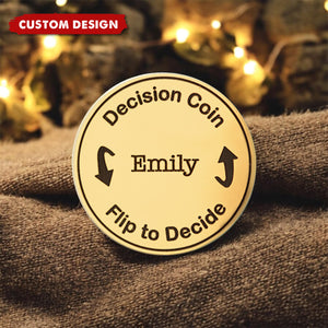 Personalized Decision Coin – Custom Name Flip Coin Gift