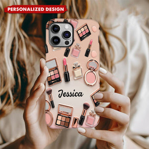 Personalized Makeup Phone Case — Custom Name Gift For Beauty Lovers
