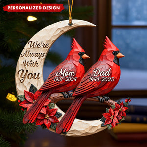 Personalized Cardinal Memorial Ornament – “I’m Always With You”