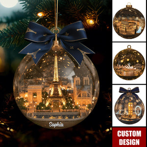 Personalized World Landmark Christmas Ornament – Gifts For Travel Lovers