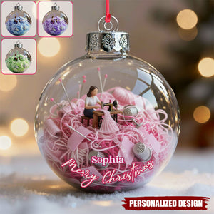Love Sewing - Personalized Seamstress Christmas Ornament