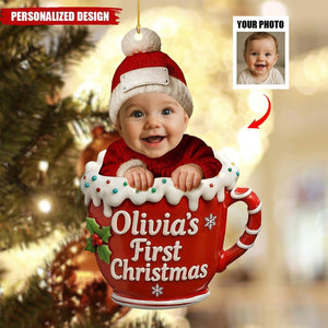 Personalized Baby’s First Christmas Mug Ornament