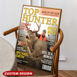 Custom “Top Hunter” Magazine Cover Poster – Personalized Hunting Gift