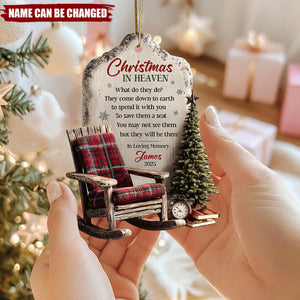 Christmas in Heaven Personalized Memorial Ornament β Custom Name & Year