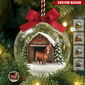 Personalized Farm Animal Christmas Ornament β Add Your Animal & Farm Title