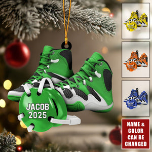 Personalized Wrestling Shoes Ornament – Custom Name & Color Sports Christmas Gift 2025