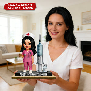 Custom Nurse Name Wooden Plaque – Thoughtful Gift for Nurses