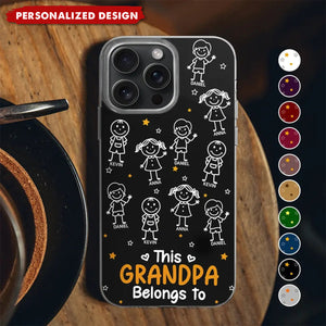 Personalized “Belongs To” Family Phone Case – Custom Kids Name Gift for Grandma & Grandpa