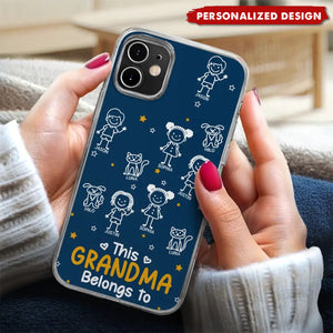 Personalized “Belongs To” Family Phone Case – Custom Kids Name Gift for Grandma & Grandpa