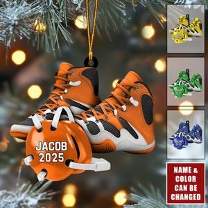 Personalized Wrestling Shoes Ornament – Custom Name & Color Sports Christmas Gift 2025