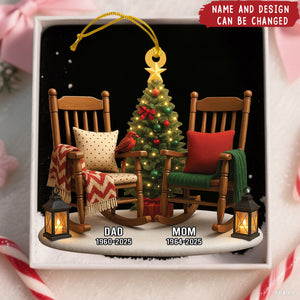 Personalized Memorial Rocking Chair Ornament – In Loving Memory Christmas Keepsake