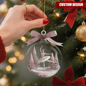 Elegant Ballerina Christmas Ornament – Personalized Gift for Dancers