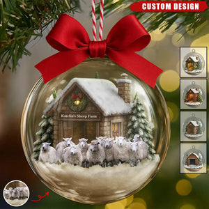 Personalized Farm Animal Christmas Ornament β Add Your Animal & Farm Title