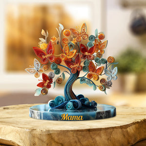 Personalized Butterfly Family Tree Plaque – Personalized Gift for Mom, Grandma & Family