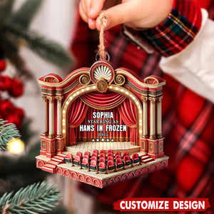Personalized Theater Performance Ornament – Custom Name, Role & Year
