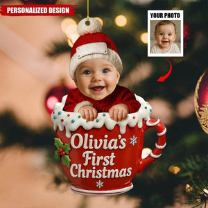 Personalized Baby’s First Christmas Mug Ornament