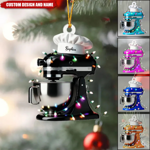 Personalized Stand Mixer Ornament – Custom Name Baking Gift for Chefs & Kitchen Lovers