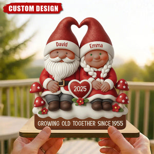 Personalized Couple Plaque - Growing Old Together Keepsake