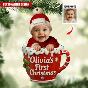 Personalized Baby’s First Christmas Mug Ornament