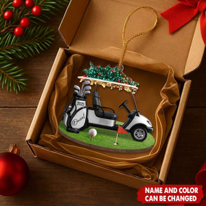 Personalized Golf Cart Christmas Ornament β Unique Gift for Golfers