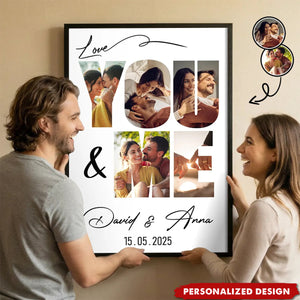 Personalized "You & Me" Photo Poster — Perfect Anniversary Gift