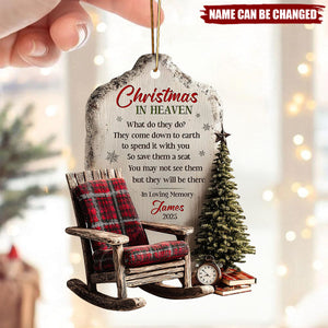 Christmas in Heaven Personalized Memorial Ornament β Custom Name & Year