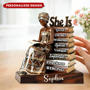 Personalized She Is Affirmation Plaque - Inspirational Gift for Daughter