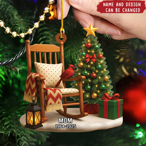 Personalized Memorial Rocking Chair Ornament – In Loving Memory Christmas Keepsake