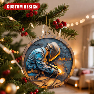 Personalized Welding Ornament β Gift for Welders, Mechanics & Metal Workers
