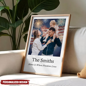 Personalized Family Patriotic Poster — Gift for Family