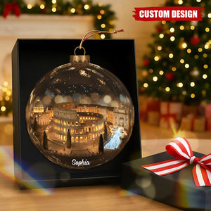 Personalized World Landmark Christmas Ornament – Gifts For Travel Lovers