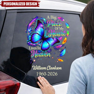 Carry Their Memory With You- Personalized Butterfly Memorial Decal