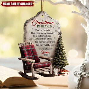 Christmas in Heaven Personalized Memorial Ornament β Custom Name & Year