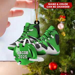 Personalized Wrestling Shoes Ornament – Custom Name & Color Sports Christmas Gift 2025