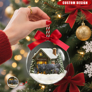Personalized Farm Animal Christmas Ornament β Add Your Animal & Farm Title