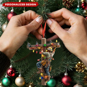 Personalized Lineman Christmas Ornament – Utility Worker Gift