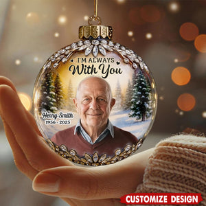 Custom Memorial Photo Christmas Ornament – Personalized Tribute Keepsake