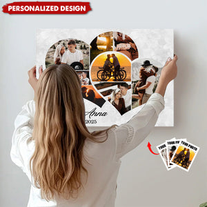Personalized Heart Photo Poster – Anniversary Gift For Couples