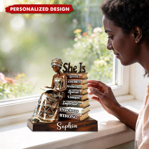 Personalized She Is Affirmation Plaque - Inspirational Gift for Daughter
