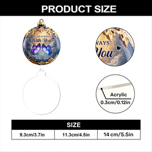 Personalized Memorial Butterfly Ornament – “We’re Always With You”