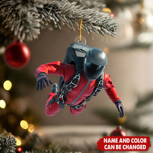 Personalized Skydiver Ornament β Unique Adventure Christmas Gift 2025
