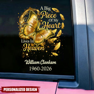 Carry Their Memory With You- Personalized Butterfly Memorial Decal