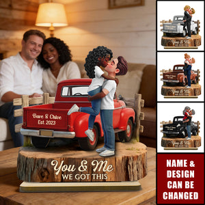 Custom Couple Plaque with Vintage Truck Design – Romantic Anniversary & Valentine’s Gift