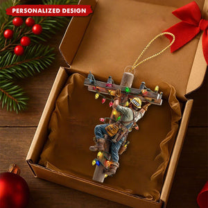 Personalized Lineman Christmas Ornament – Utility Worker Gift