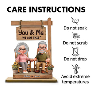 Personalized Couple Wooden Plaque — Custom Name "You & Me We Got This" Anniversary Gift