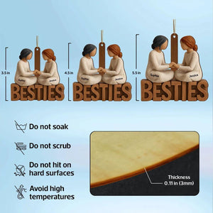 Custom “Besties” Friendship Ornament – Best Friend Christmas Gift