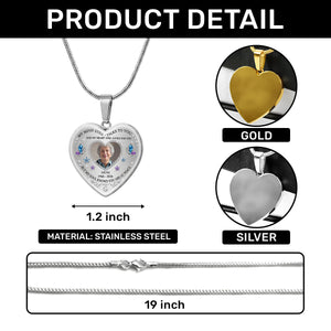 My Mind Still Talks To You - Personalized Photo Heart Memorial Necklace