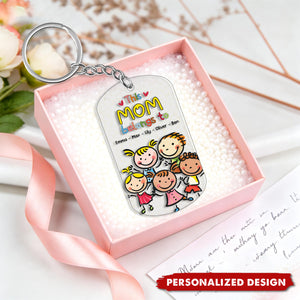 Personalized "This Mom Belongs To" Keychain - Gift for Family